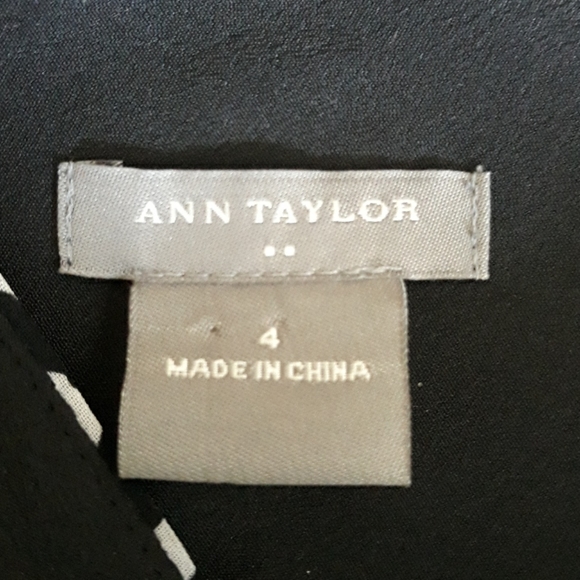 Ann Taylor Sleeveless Black and White Floral Dress - Picture 3 of 8